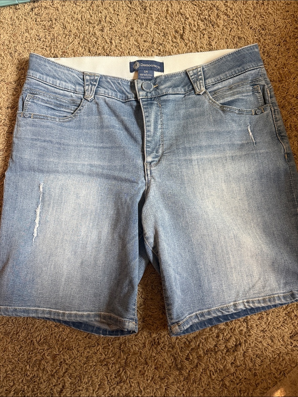 Democracy Light Blue “Ab”solution Denim Shorts